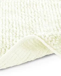Koupelnové předložky AmeliaHome Koupelnový koberec Bati smetanově bílý, velikost 70x120