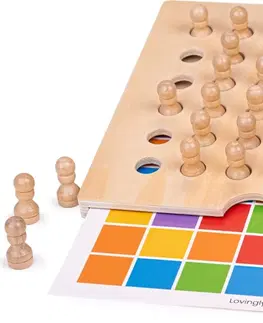 Dřevěné hračky Bigjigs Toys Paměťová hra rozpoznávání barev FLIT