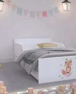 Dětské postele Okouzlující dětská postel 160 x 80 cm s rozkošnou liškou