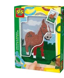 Dřevěné hračky Ses Vyšívání dečky kůň 