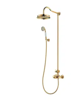 Sprchy a sprchové panely OMNIRES ARMANCE termostatický sprchový sloup zlatá /GL/ AM5244/6GL