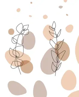 Samolepící tapety Samolepící tapeta minimalistické zátiší rostlinek