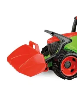 Hračky LENA - Traktor se lžící a s vozíkem, červeno zelený