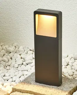 Sloupková světla Lucande Moderní LED soklové světlo Leya, sada 4 ks