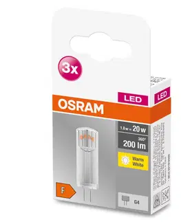 LED žárovky OSRAM OSRAM LED žárovka s paticí G4 1,8W 2 700K čirá 3 kusy