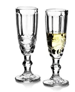 Sklenice Affekdesign Sada 6 sklenic na šampaňské ELISE SWEET 165 ml čirá