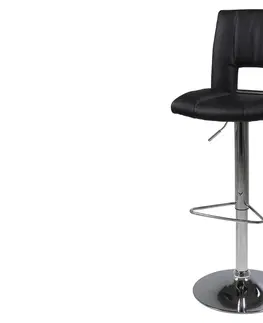Barové židle Dkton Designová barová židle Almonzo černá / chromová