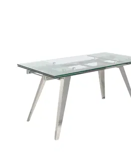 Designové a luxusní jídelní stoly Estila Luxusní rozkládací jídelní stůl Urbano skleněný 160-240cm