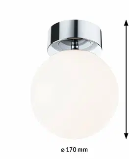 LED stropní svítidla PAULMANN Selection Bathroom LED stropní svítidlo Gove IP44 3000K 230V 9W chrom/satén