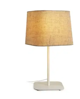 Lampy na noční stolek RED - DESIGN RENDL RENDL PERTH stolní béžová/bílá 230V E27 15W R13663