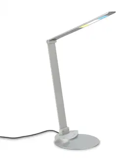 Stolní lampy do kanceláře BRILONER CCT-LED stolní lampa na psací stůl, 83 cm, 12 W, 680 lm, stříbrná BRILO 7414-014