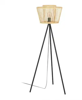 Dřevěné stojací lampy EGLO Stojací svítidlo HYKEHAM 43855
