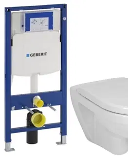 WC sedátka GEBERIT Duofix bez tlačítka + WC JIKA LYRA PLUS + SEDÁTKO DURAPLAST SLOWCLOSE 111.300.00.5 LY5