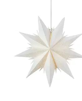Vánoční světelná hvězda Markslöjd Závěsná hvězda Dora, bílá Ø 45 cm