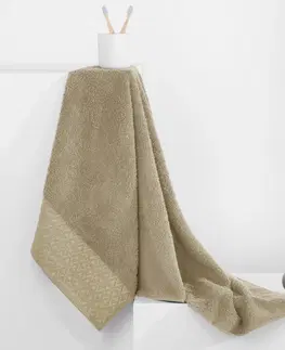 Ručníky Bavlněný ručník DecoKing Andrea béžový, velikost 50x90