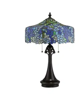 Stolní lampy QUOIZEL Stolní lampa Cobalt v designu Tiffany