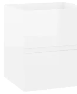 Koupelnové skříňky Skříňka pod umyvadlo 41 cm Dekorhome Bílá lesk