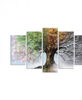 Obrazy Hanah Home Vícedílný obraz Roční období 110x60 cm