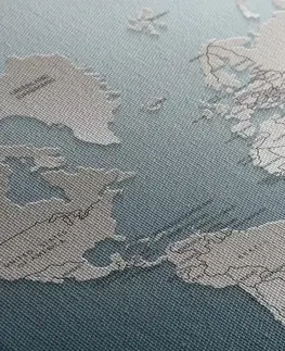 Obrazy na korku Obraz na korku mapa světa v originálním provedení