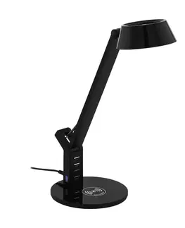 Stolní lampy kancelářské EGLO LED stolní lampa Banderalo stmívatelná QI černá