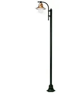 Pouliční osvětlení K.S. Verlichting 1-světelné sloupkové svítidlo Toscane 240 cm, zelené