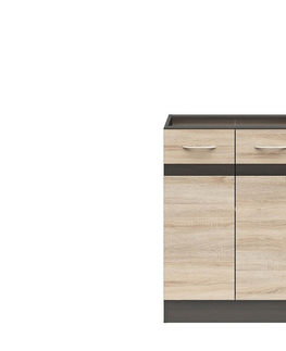 Kuchyňské dolní skříňky JAMISON, skříňka dolní 60 cm bez pracovní desky, dub sonoma
