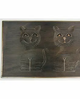 Koberce a koberečky Boma Trading Gumová rohožka Kočky, 45 x 75 cm