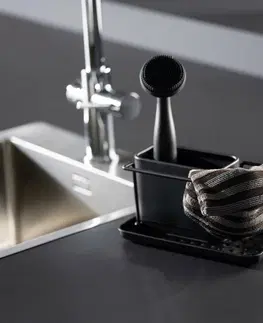 Odkapávače nádobí Wenko Nerezový organizér na mytí nádobí Orio, černá
