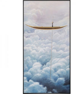 Zarámované obrazy KARE Design Zarámovaný obraz Cloud Boat 60x120cm