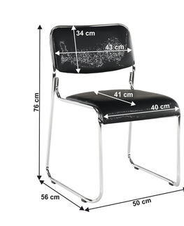 Kancelářské židle Zasedací židle SINCOPY, černá ekokůže