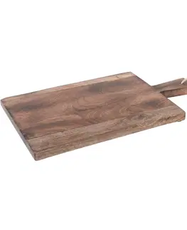 Prkénka a krájecí desky Dřevěné krájecí prkénko s úchytem, 45 x 25 x 4 cm
