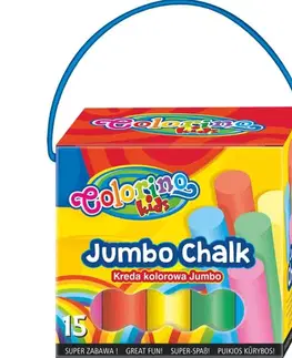 Hračky PATIO - Colorino chodníkové křídy barevné v kelímku Jumbo 15 barev