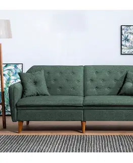 Pohovky a gauče Pohovka s lůžkem TERRA trojmístná zelená