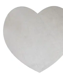 Prostírání Šedé prostírání z hovězí kůže ve tvaru srdce (bos taurus taurus) - 37*39*1cm Mars & More OMPMHKG