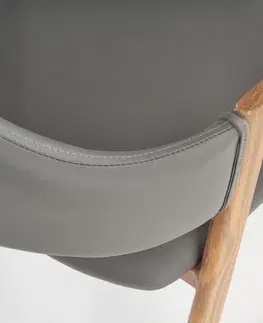 Židle HALMAR Designová židle Meno šedá