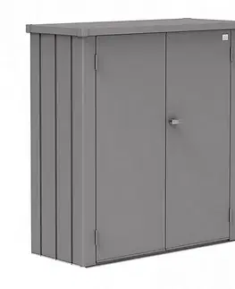 Úložné boxy Biohort Skříňka na terasu Biohort Romeo M 132 x 57 x 140 (šedý křemen metalíza) M (3 krabice)