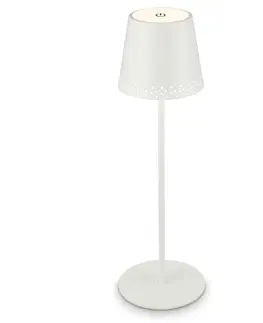 LED stolní lampy BRILONER LED nabíjecí stolní lampa 38 cm 2,6W 280lm bílé IP44 BRILO 7438-016