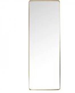 Nástěnná zrcadla KARE Design Velké zrcadlo Curve Mosaz MO 200x70cm