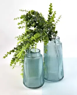 Dekorativní vázy Mondex Skleněná váza Serenite 20 cm nebeská šedá/modrá