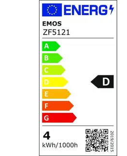 LED žárovky EMOS LED žárovka Filament A60 / E27 / 3,4 W (40 W) / 470 lm / neutrální bílá ZF5121