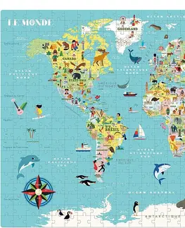 Živé a vzdělávací sady Vilac Puzzle Mapa světa 500 dílků