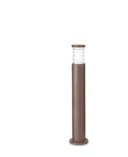 Stojací svítidla Venkovní sloupkové svítidlo Ideal Lux Tronco PT1 Big Coffee 163741 E27 1x60W IP44 80,5cm hnědé