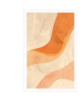 Abstraktní tvary Plakát umělecké linie Peach Fuzz