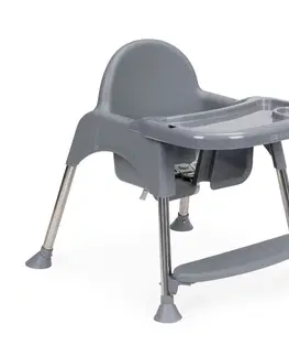 Jídelní židličky Dětská jídelní židle 2v1 KOMBICHAIR EcoToys šedá