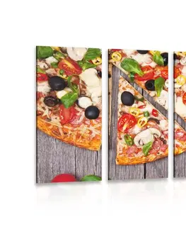 Obrazy jídla a nápoje 5-dílný obraz pizza