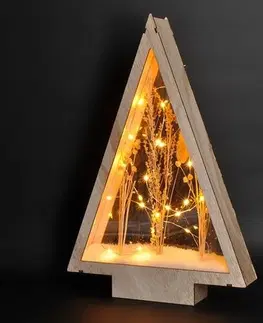 Vánoční dekorace Solight LED vánoční dekorace Zasněžená krajina, přírodní,  2x AA