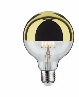 LED žárovky PAULMANN LED Globe 6,5 W E27 zrcadlový svrchlík zlatá teplá bílá stmívatelné 286.75