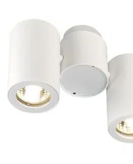 Moderní bodová svítidla SLV BIG WHITE ENOLA_B, nástěnné a stropní svítidlo, dvě žárovky, QPAR51, bílé, max. 100 W 151831