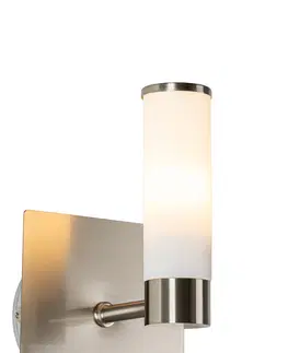 Nastenna svitidla Moderní koupelnové nástěnné svítidlo ocel IP44 - Vana
