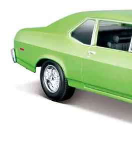 Hračky MAISTO - 1970 Chevrolet Nova SS, metal světle zelená, 1:24